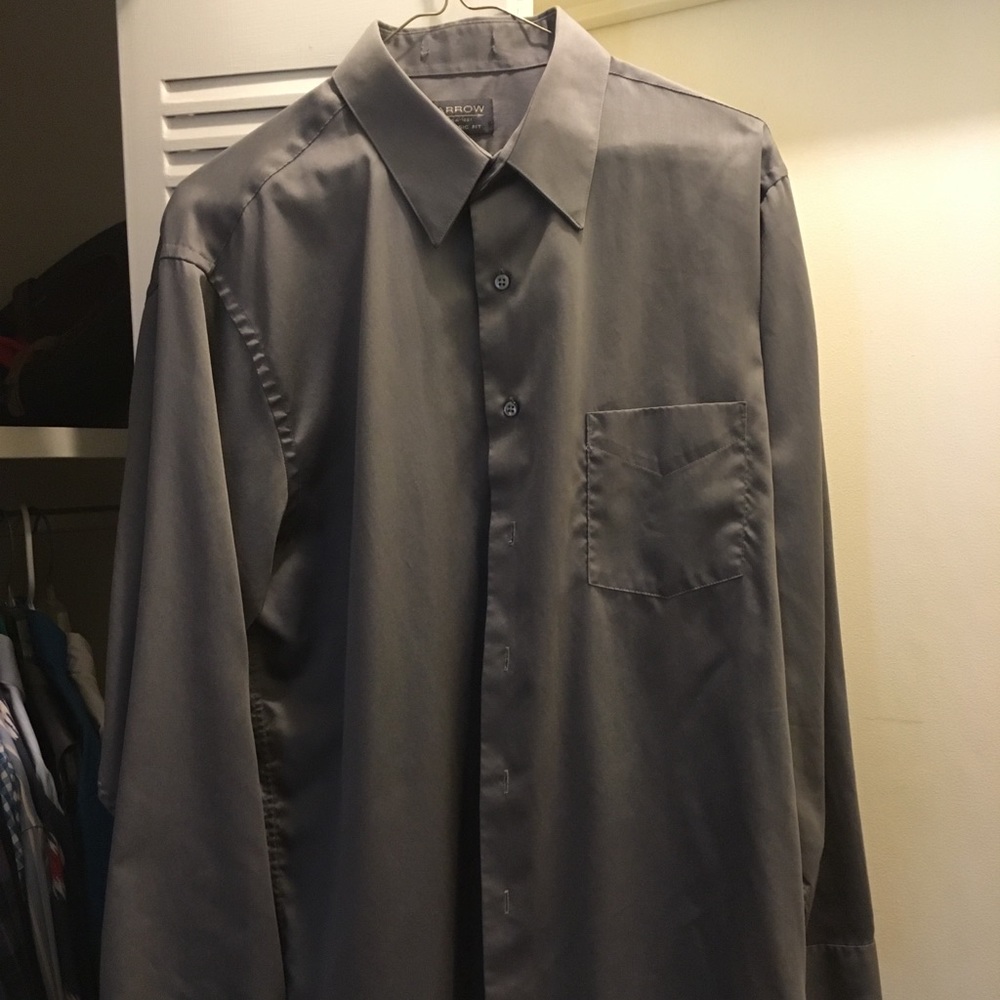 Silver/grey dress shirt 16 1/2 - 34/35
